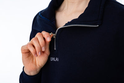 Unisex Navy Half Zip Sweatshirt