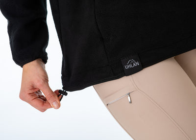 Unisex Black Fleece Half Zip Sweatshirt