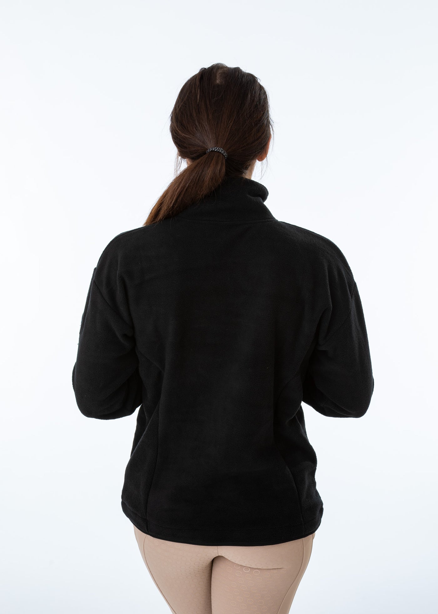 Unisex Black Fleece Half Zip Sweatshirt