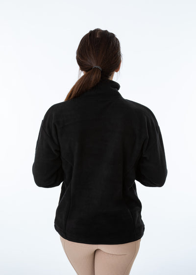 Unisex Black Fleece Half Zip Sweatshirt