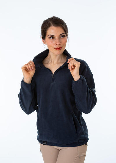 Unisex Navy Fleece Half Zip Sweatshirt