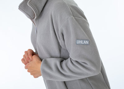 WORN ONCE IN PHOTOSHOOT Grey Unisex Half Fleece Zip Sweatshirt - SMALL