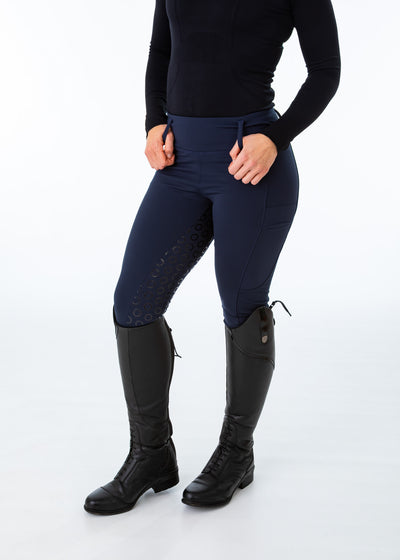 WORN ONCE IN PHOTOSHOOT Navy Water Resistant Micro Fleece Lined Leggings SMALL