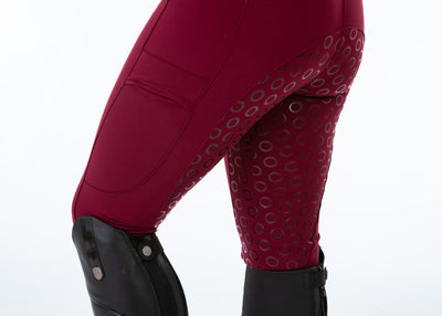 WORN ONCE IN PHOTOSHOOT Burgundy Water Resistant Micro Fleece Lined Leggings SMALL
