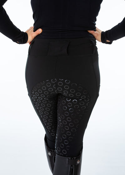 Black Fleece Lined Full Seat Riding Leggings
