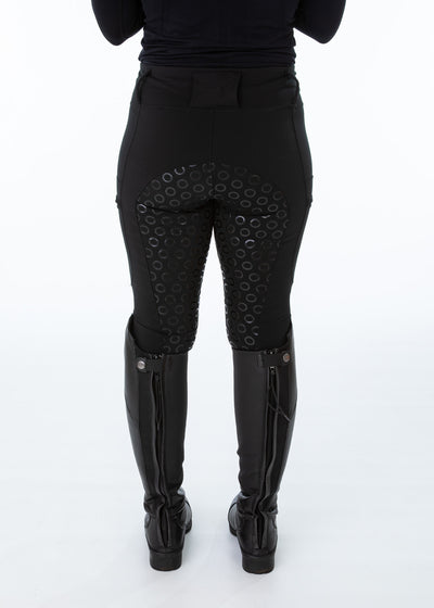 Black Fleece Lined Full Seat Riding Leggings