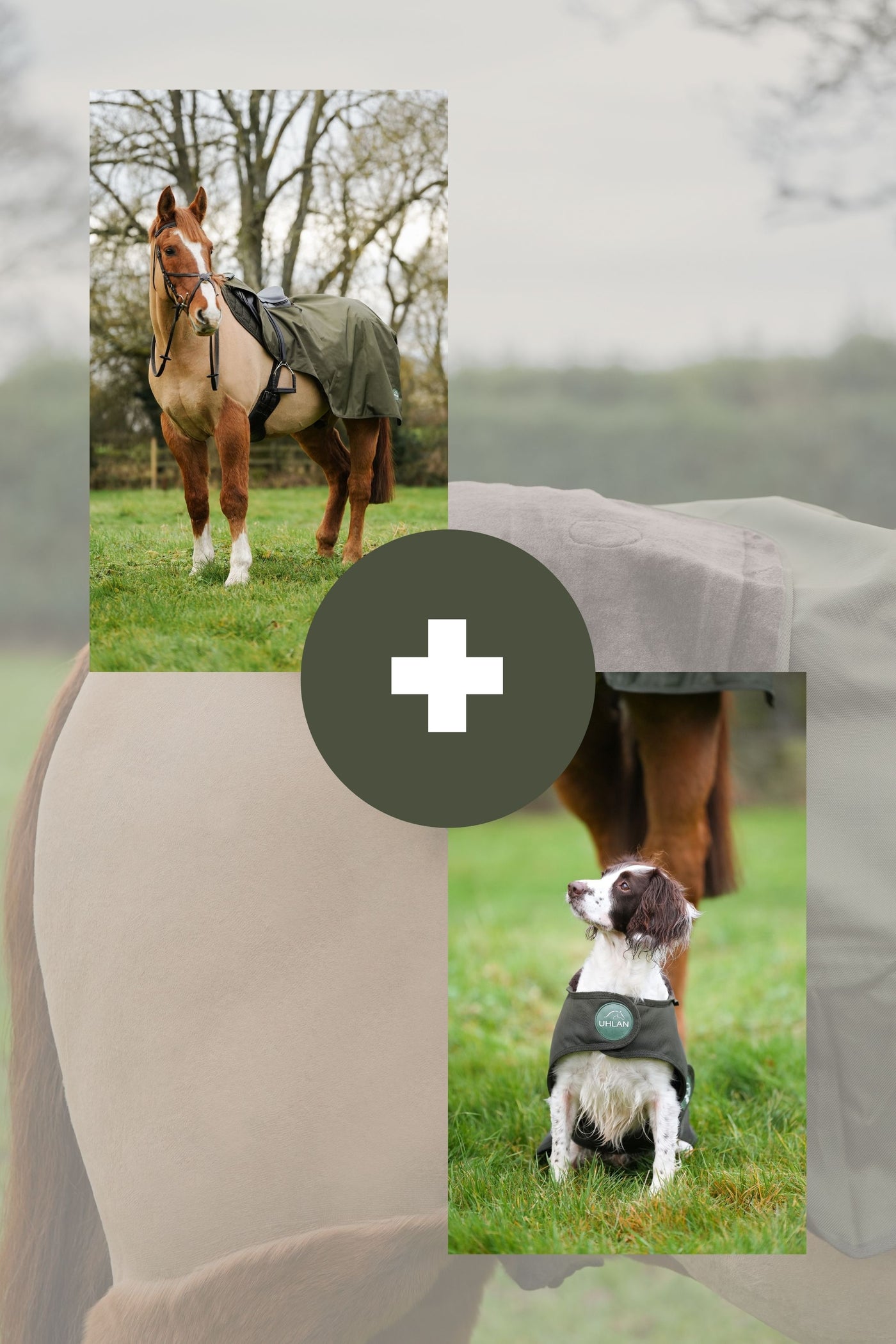 Hunter Green Matching Horse And Dog Waterproof Rug