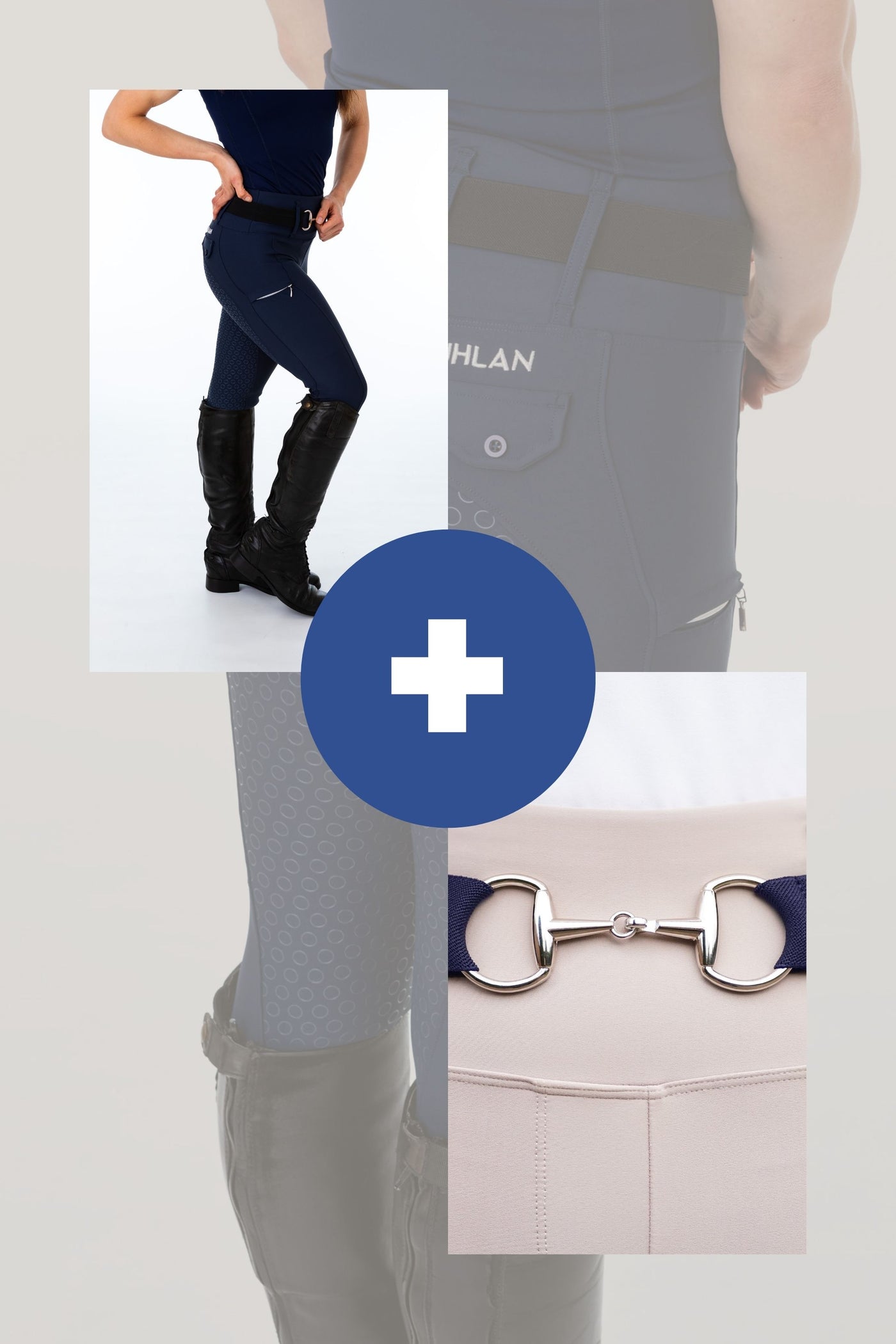 Navy Full Seat Breggings + Navy Snaffle Belt