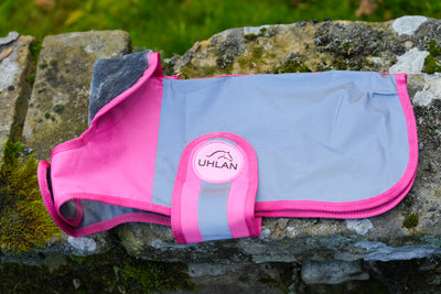 Pink Hi Viz Waterproof Dog Coat