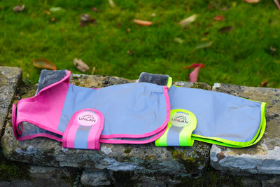 Pink Hi Viz Waterproof Dog Coat