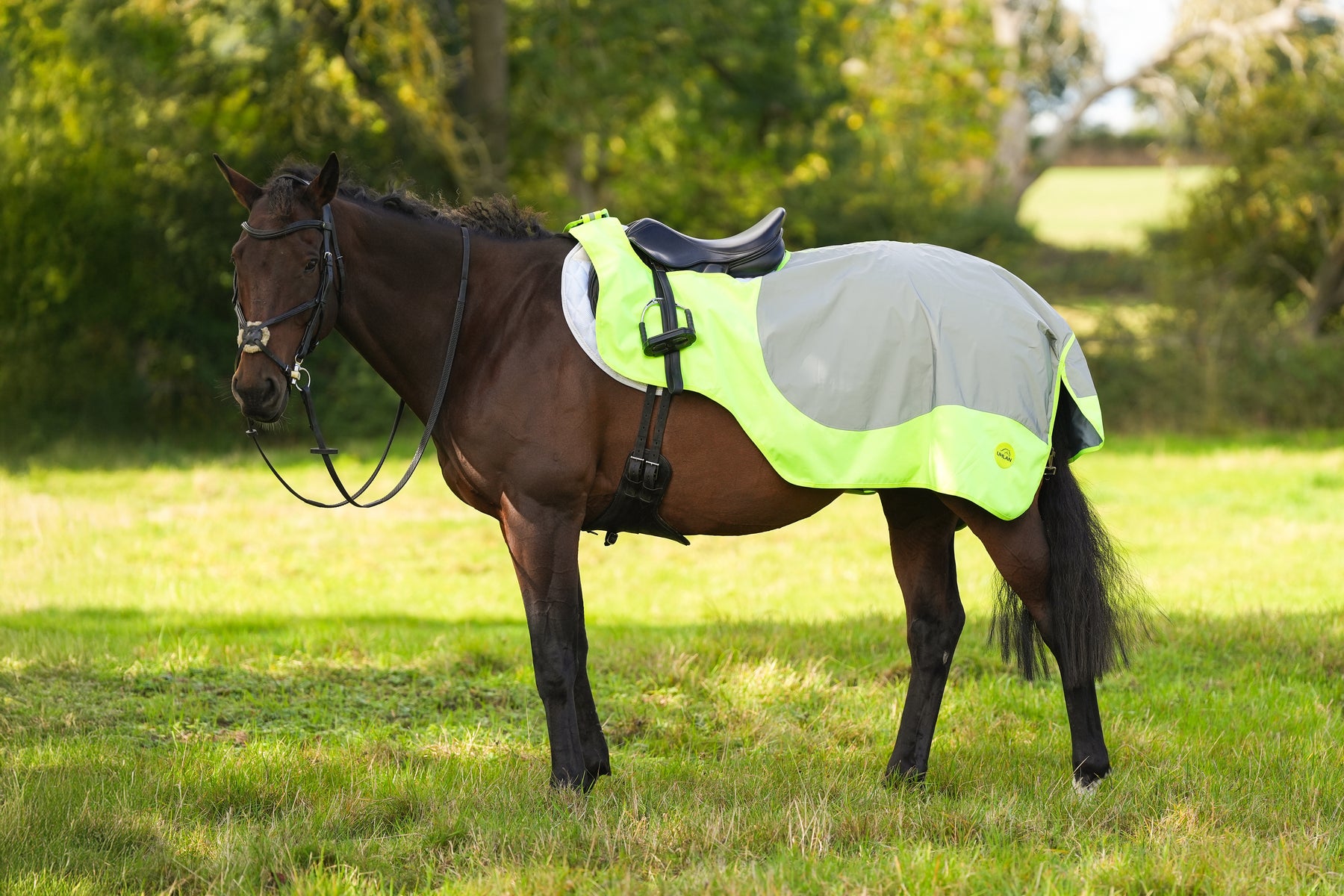 Excerice Sheet Rug Hi Viz Reflected Horse Exercise Sheet Rug Ride on rug Fur Lining ...