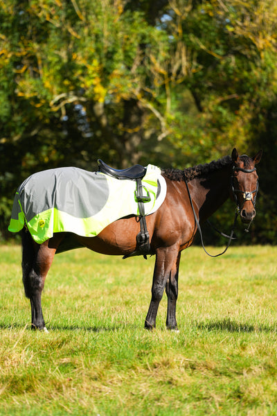 Yellow Hi Viz Reflected Waterproof Exercise Sheet Rug
