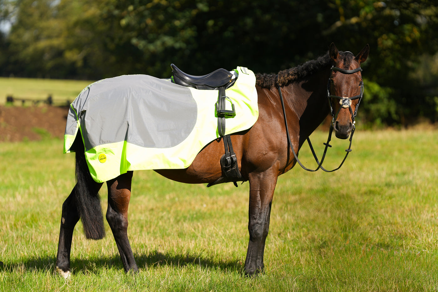 Yellow Hi Viz Reflected Waterproof Exercise Sheet Rug