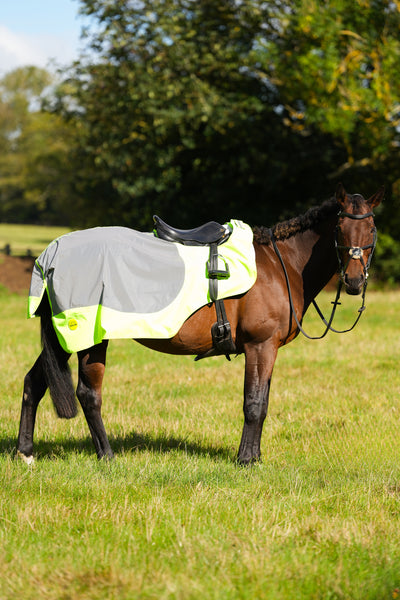 Yellow Hi Viz Reflected Waterproof Exercise Sheet Rug