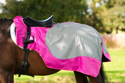 Pink Hi Viz Reflected Waterproof Exercise Sheet Rug