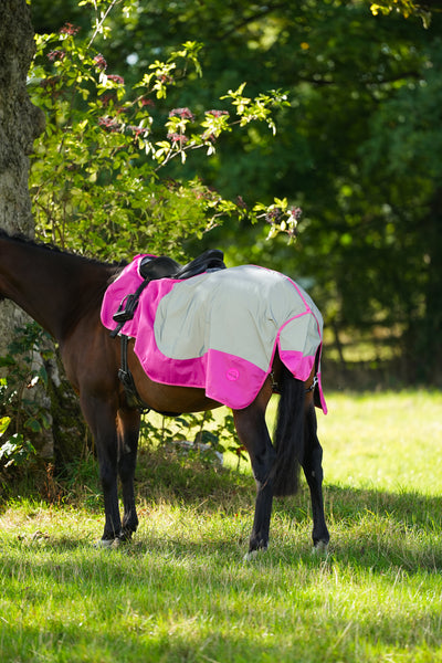 Pink Hi Viz Reflected Waterproof Exercise Sheet Rug
