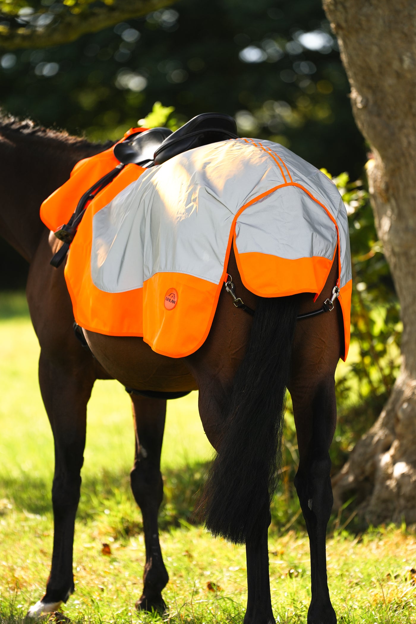 Orange Hi Viz Reflected Waterproof Exercise Sheet Rug