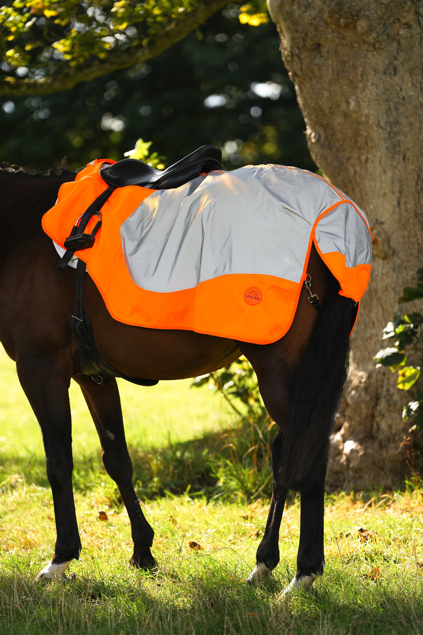 Orange Hi Viz Reflected Waterproof Exercise Sheet Rug