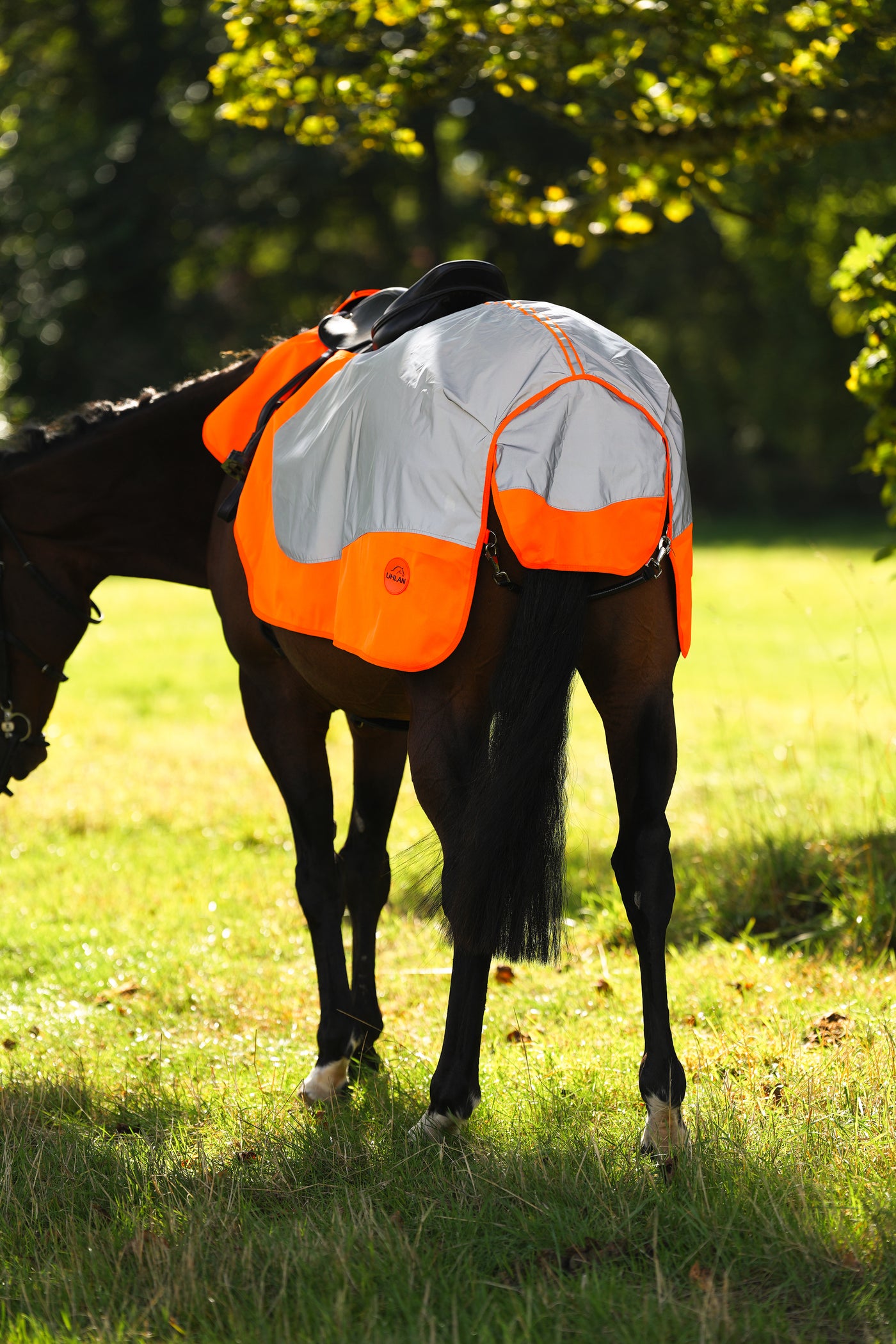 Orange Hi Viz Reflected Waterproof Exercise Sheet Rug