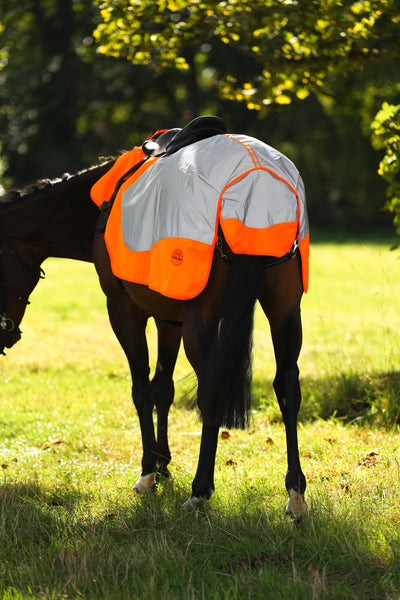 Orange Hi Viz Reflected Waterproof Exercise Sheet Rug