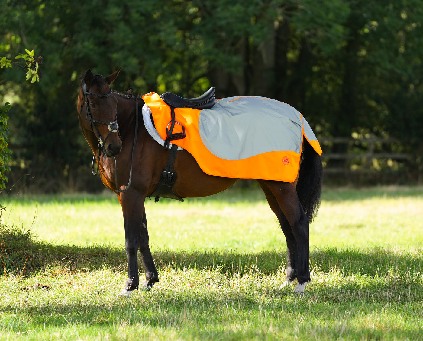 Orange Hi Viz Reflected Waterproof Exercise Sheet Rug