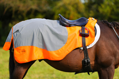 Orange Hi Viz Reflected Waterproof Exercise Sheet Rug