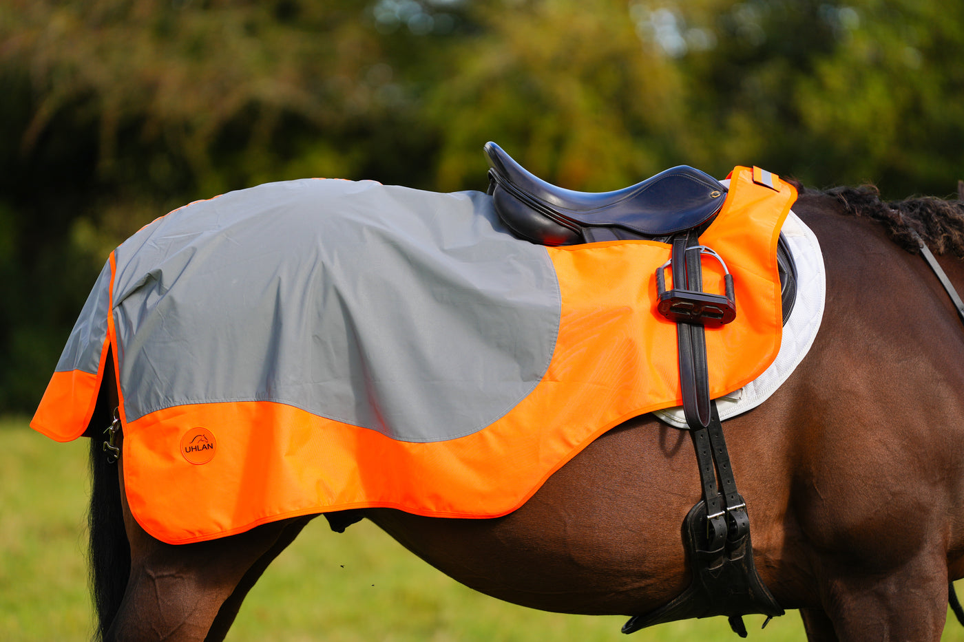 Orange Hi Viz Reflected Waterproof Exercise Sheet Rug