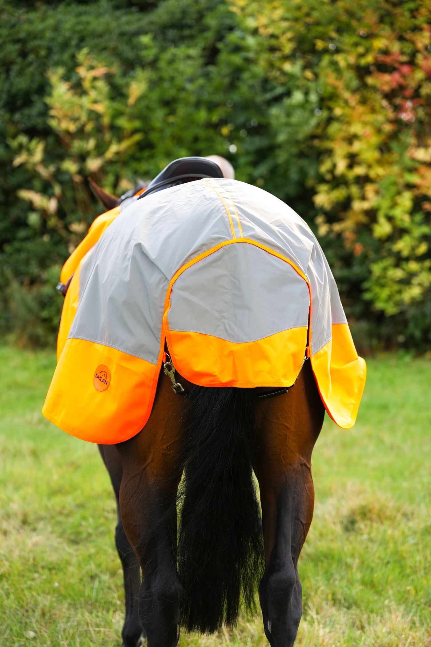 Excerice Sheet Rug Orange Hi Viz Reflected Horse Exercise Sheet Waterproof – Uhlan