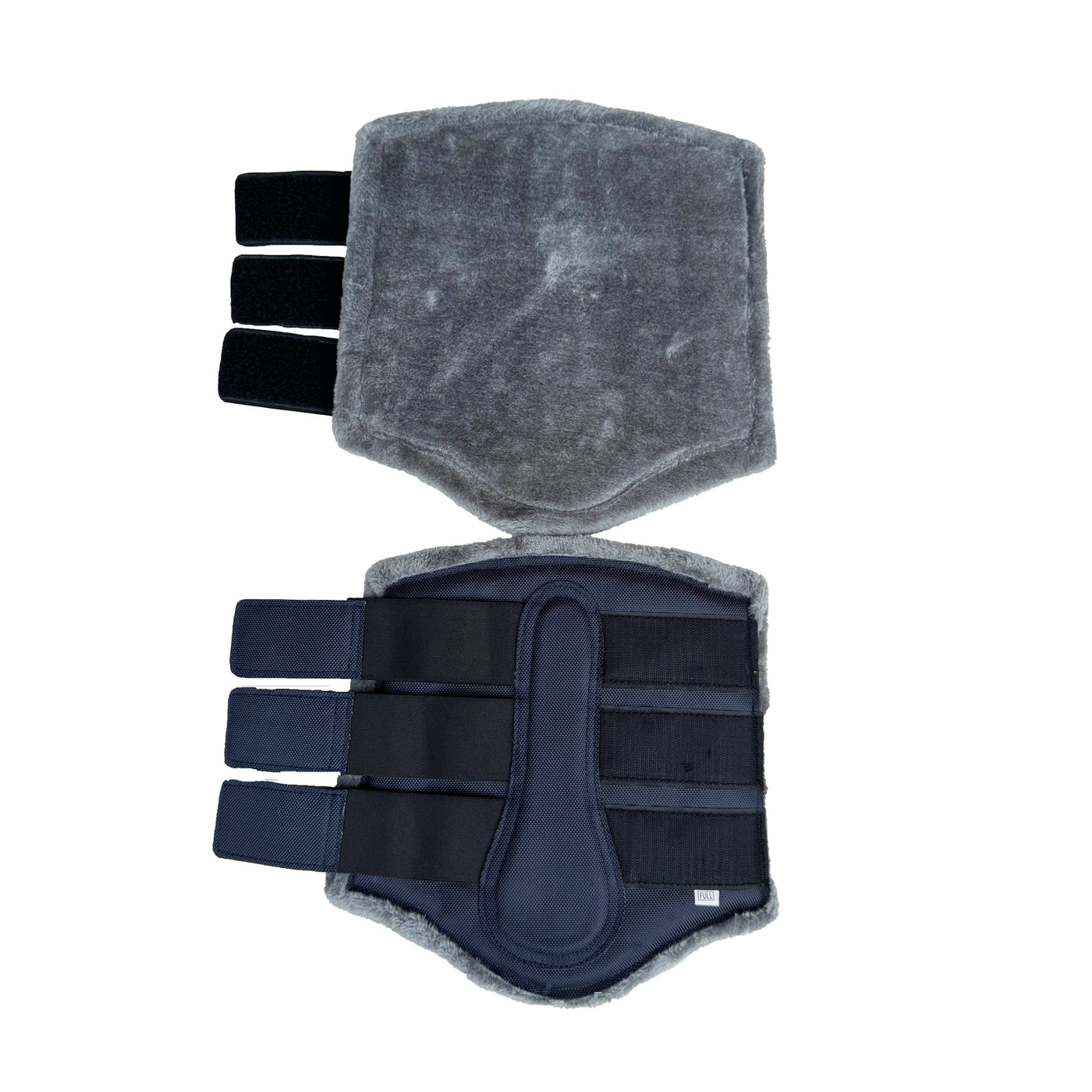 SAMPLE Navy Faux Fur Lined Brushing Boots - FULL