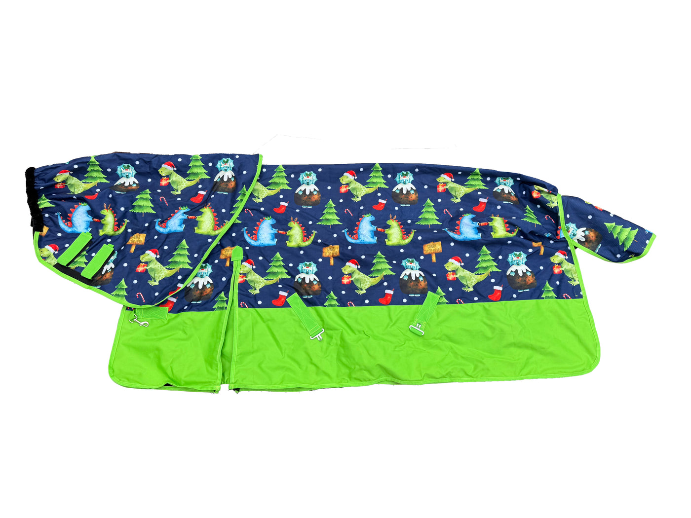 SAMPLE 6ft Christmas Dinosaur Turnout Rug 0g