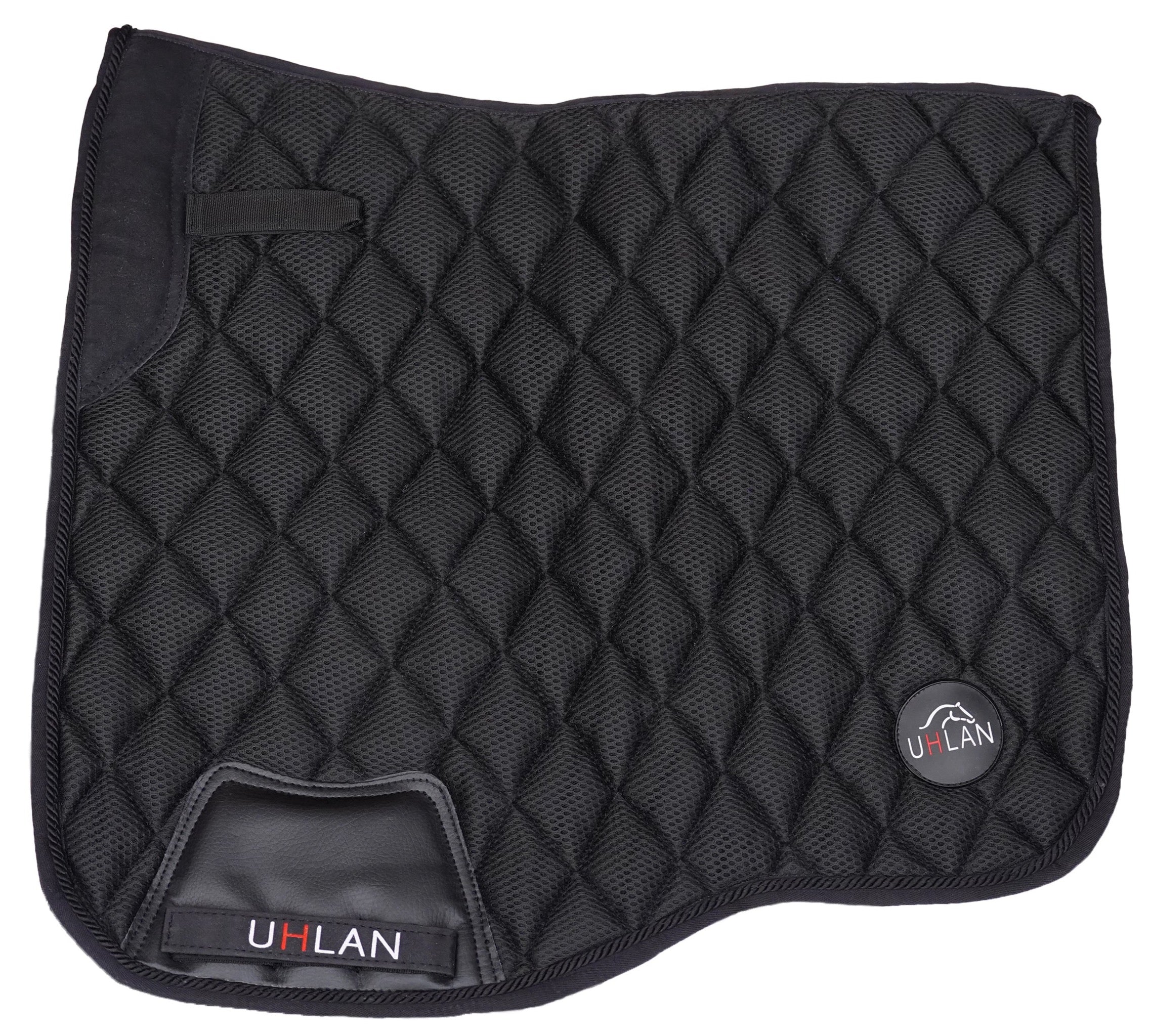 Black Airflow Saddle Pad Dressage Uhlan Breathable