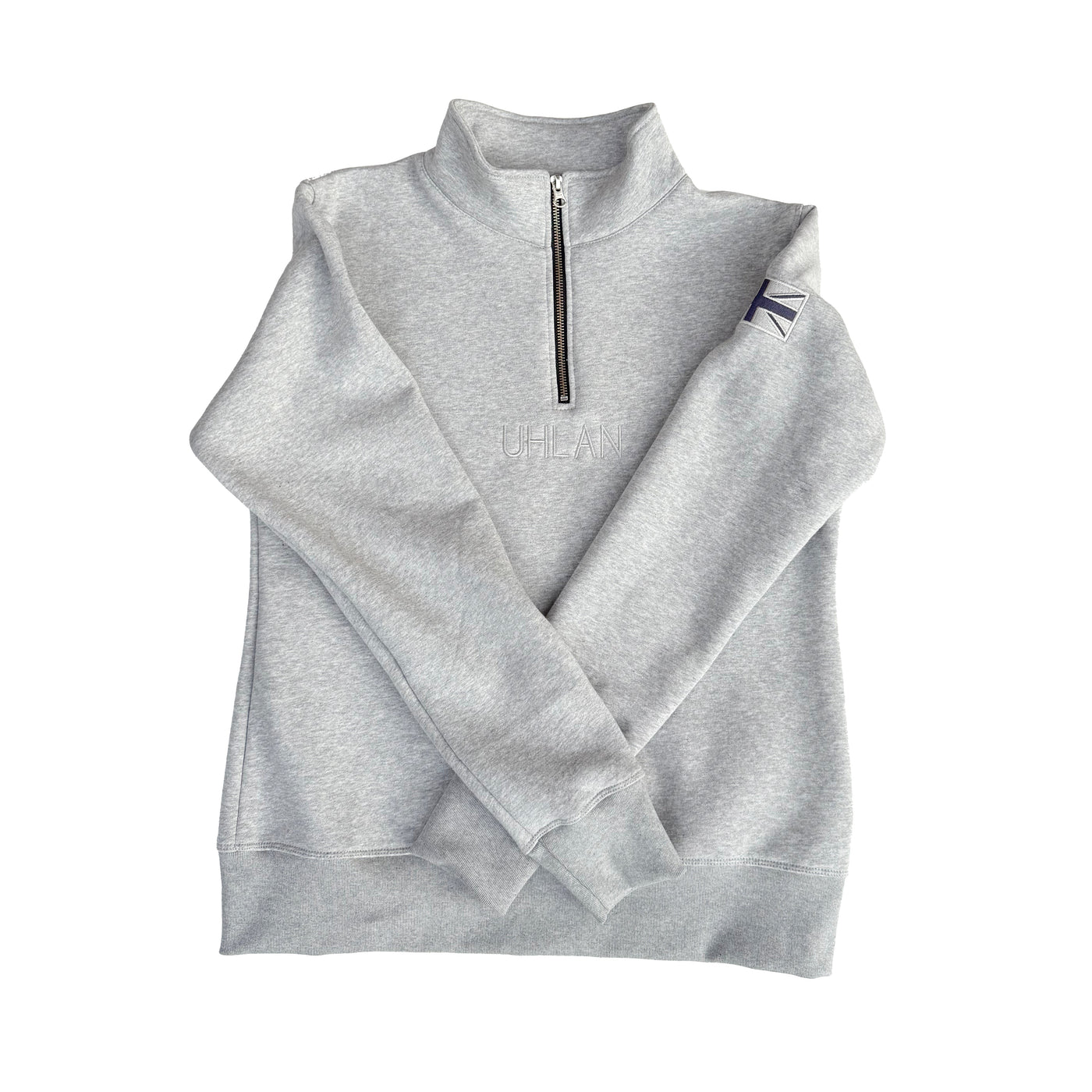 SAMPLE 100% Cotton Grey Half Zip - MEDIUM