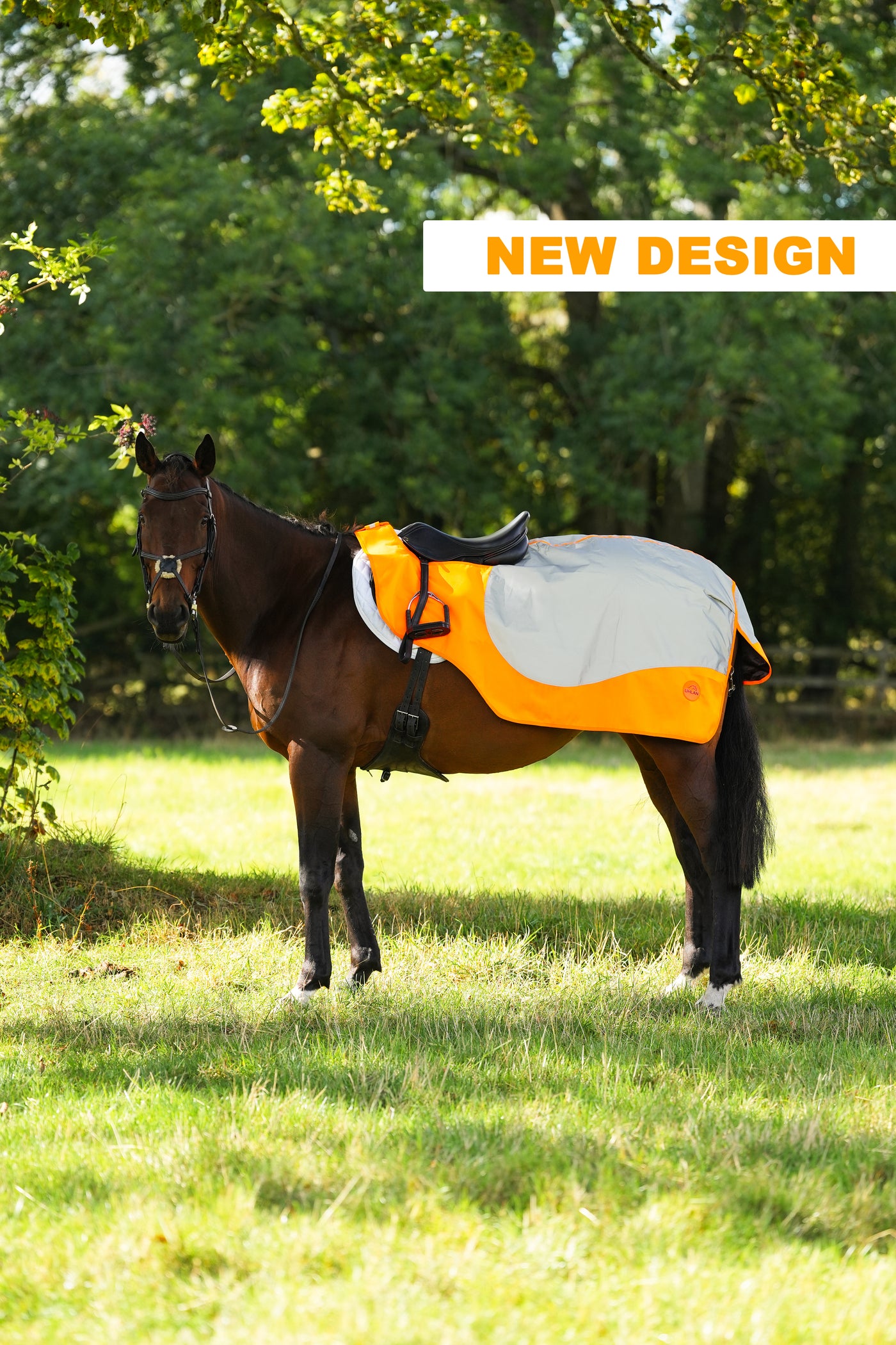 Orange Hi Viz Reflected Waterproof Exercise Sheet Rug