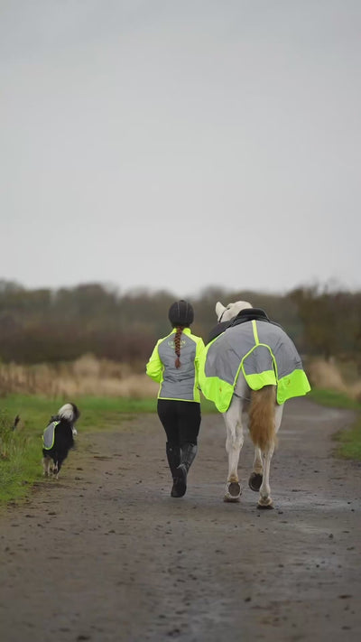 Yellow Hi Viz Reflected Waterproof Exercise Sheet Rug