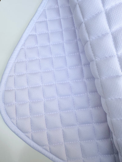 White Saddle Pad - Size Full SAMPLE