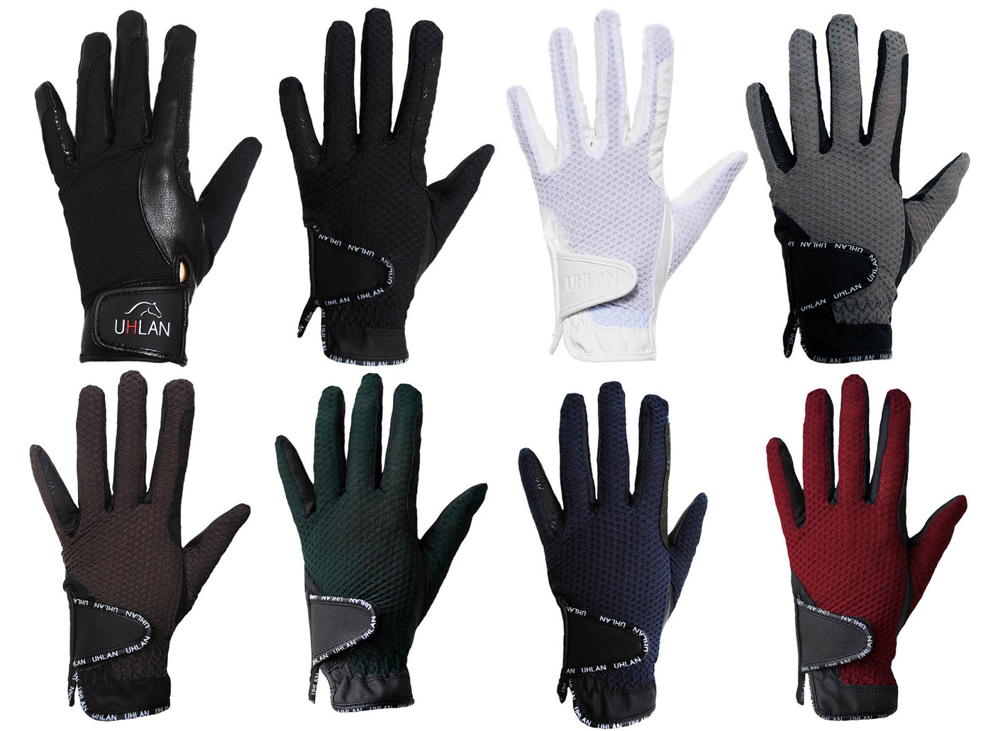 Unisex Navy Mesh Grip Riding Gloves